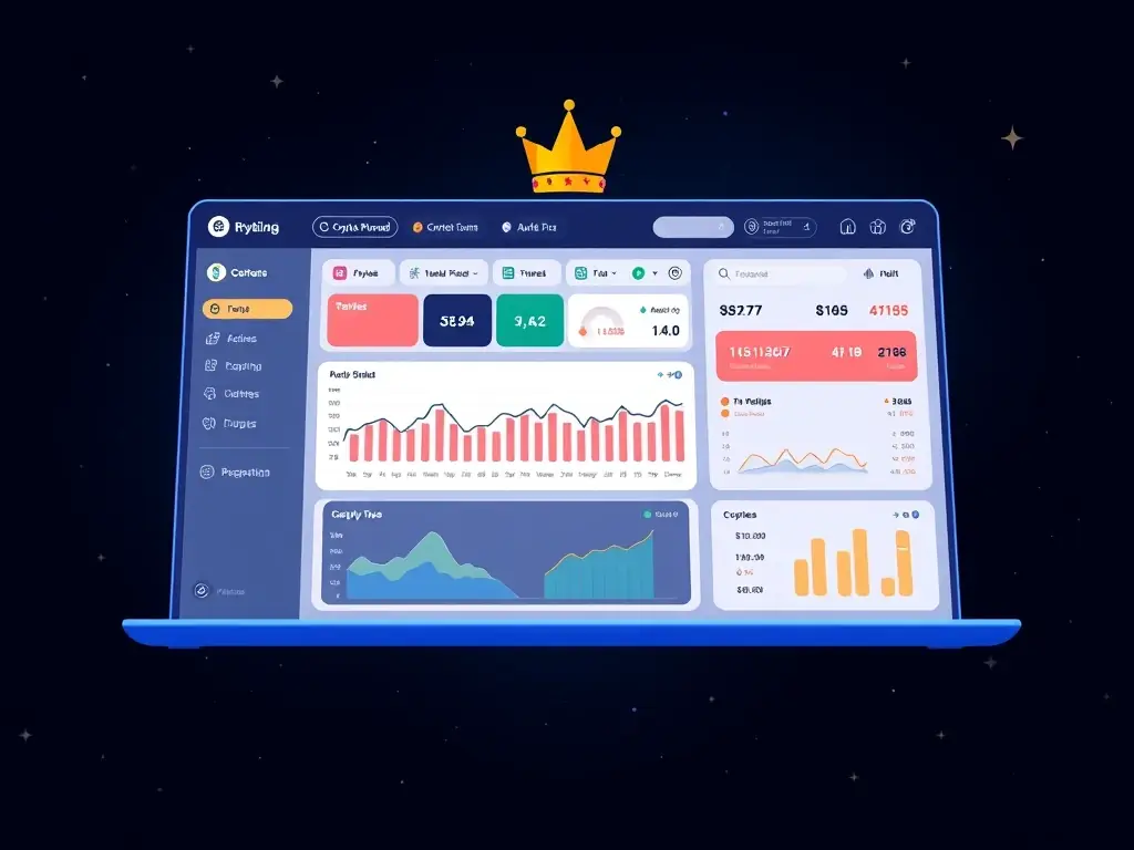 A screenshot of the Crypto Forecast King dashboard, showcasing real-time crypto signals, market analysis tools, and a live Telegram feed, all set against a dark cosmic background.